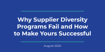 text - Why supplier diversity programs fail and how to make yours successful august 2024