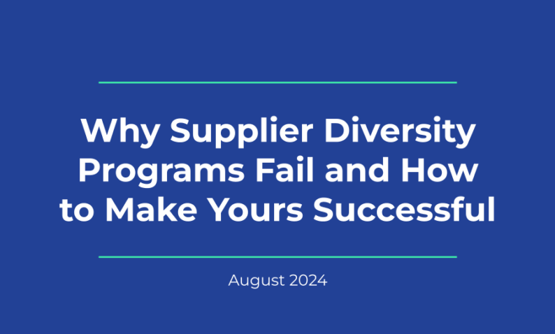 text - Why supplier diversity programs fail and how to make yours successful august 2024