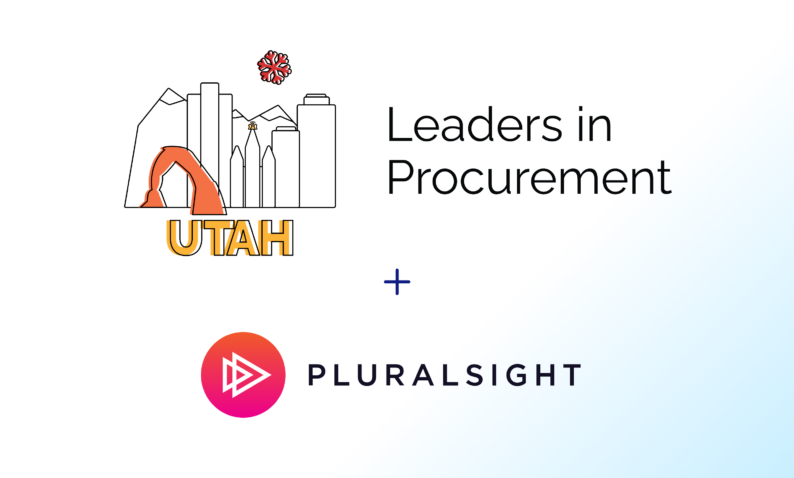 Utah Leaders in Procurement and Pluralsight logos